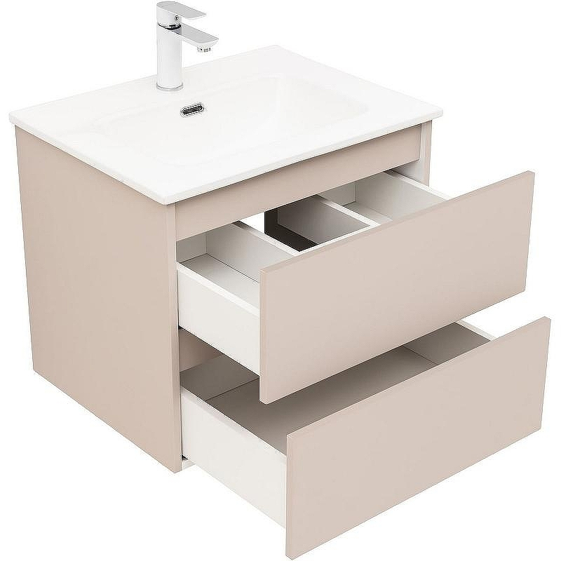 Тумба под раковину Aquanet Вега 2.0 60 337941 подвесная Бежевая, купить, цена, заказать, магазин, доставка, скидка, промокод, купить, цена, заказать, магазин, доставка, скидка, промокод