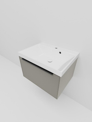 Тумба под раковину La Fenice Simpla 60 FNC-01-SIM-C-60 подвесная Бежевая матовая