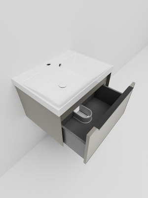 Тумба под раковину La Fenice Simpla 60 FNC-01-SIM-C-60 подвесная Бежевая матовая