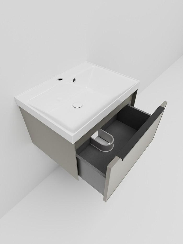 Тумба под раковину La Fenice Simpla 60 FNC-01-SIM-C-60 подвесная Бежевая матовая, купить, цена, заказать, магазин, доставка, скидка, промокод, купить, цена, заказать, магазин, доставка, скидка, промокод