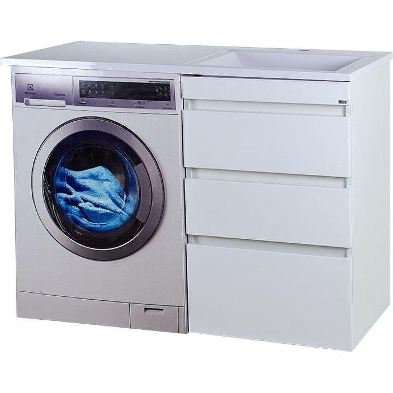 Тумба с раковиной Misty Фостер 120 R УТ000008233 Белая, купить, цена, заказать, магазин, доставка, скидка, промокод, купить, цена, заказать, магазин, доставка, скидка, промокод