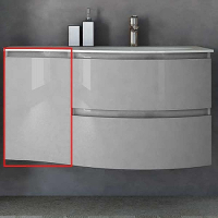 Подвесной шкаф Cezares Vague 34 L 54856 Grigio lucido, купить, цена, заказать, магазин, доставка, скидка, промокод, купить, цена, заказать, магазин, доставка, скидка, промокод