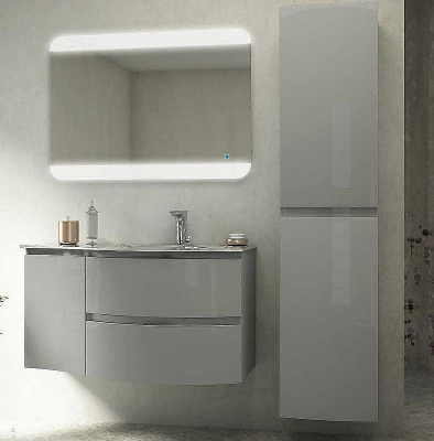 Подвесной шкаф Cezares Vague 34 L 54856 Grigio lucido