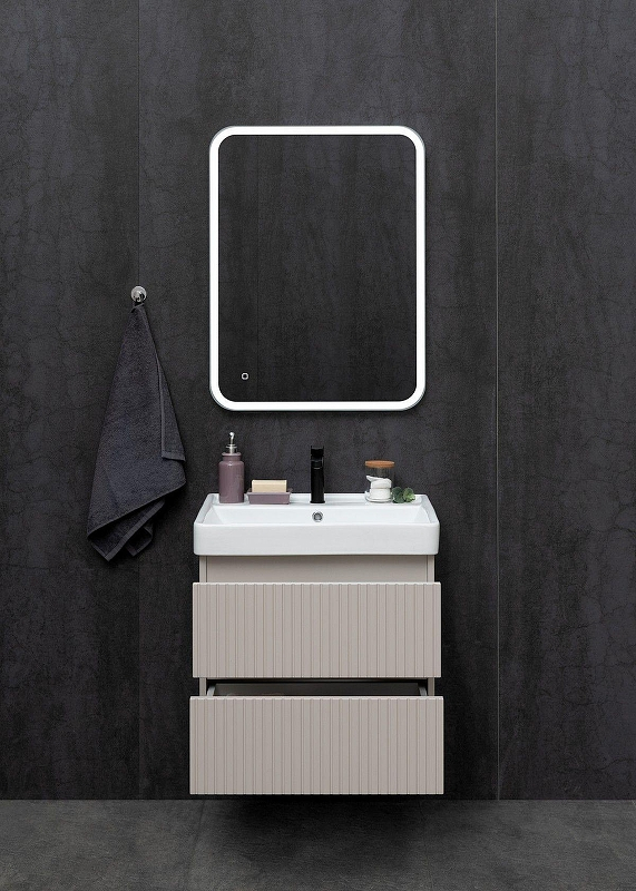 Тумба под раковину Logan Reef 60 342200 подвесная цвет Бежевый, купить, цена, заказать, магазин, доставка, скидка, промокод, купить, цена, заказать, магазин, доставка, скидка, промокод