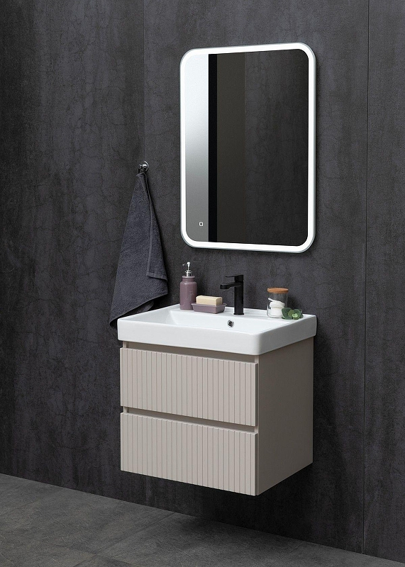 Тумба под раковину Logan Reef 60 342200 подвесная цвет Бежевый, купить, цена, заказать, магазин, доставка, скидка, промокод, купить, цена, заказать, магазин, доставка, скидка, промокод