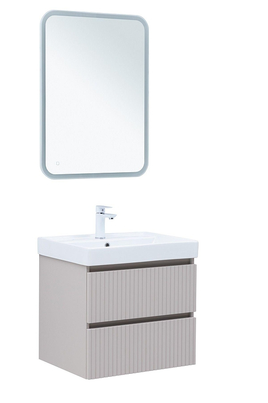 Тумба под раковину Logan Reef 60 342200 подвесная цвет Бежевый, купить, цена, заказать, магазин, доставка, скидка, промокод, купить, цена, заказать, магазин, доставка, скидка, промокод