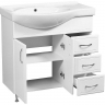 Тумба под раковину Stella Polar Концепт 80 R SP-00000130 Белая, купить, цена, заказать, магазин, доставка, скидка, промокод, купить, цена, заказать, магазин, доставка, скидка, промокод