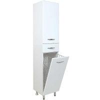 Шкаф пенал Onika Модерн 40.17 L 404009 с бельевой корзиной Белый, купить, цена, заказать, магазин, доставка, скидка, промокод, купить, цена, заказать, магазин, доставка, скидка, промокод