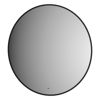 Зеркало Defesto Aura 80х80 DF 2995R с подсветкой 25W-3000K/ИК - выключатель/Теплый белый свет/Черная рама, купить, цена, заказать, магазин, доставка, скидка, промокод, купить, цена, заказать, магазин, доставка, скидка, промокод