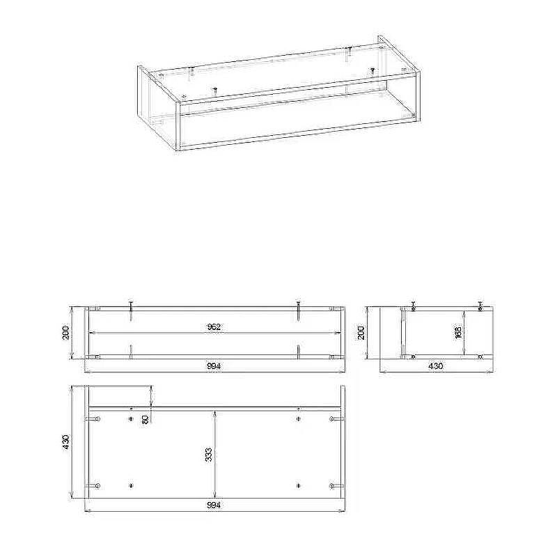Ниша для тумбы Бриклаер Кристалл 100 4627125414893 подвесная Муссон, купить, цена, заказать, магазин, доставка, скидка, промокод, купить, цена, заказать, магазин, доставка, скидка, промокод