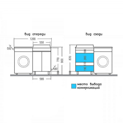Тумба под раковину СанТа Марс 120 700304 Белая