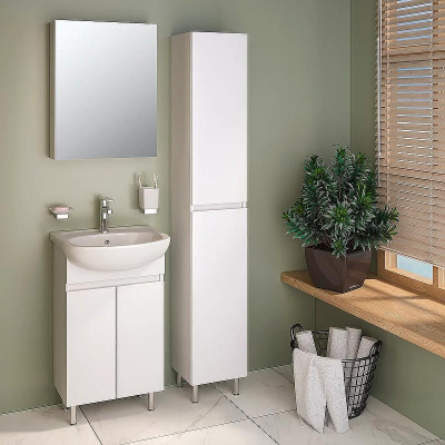 Зеркальный шкаф Runo Лада 50 00-00001158 Белый