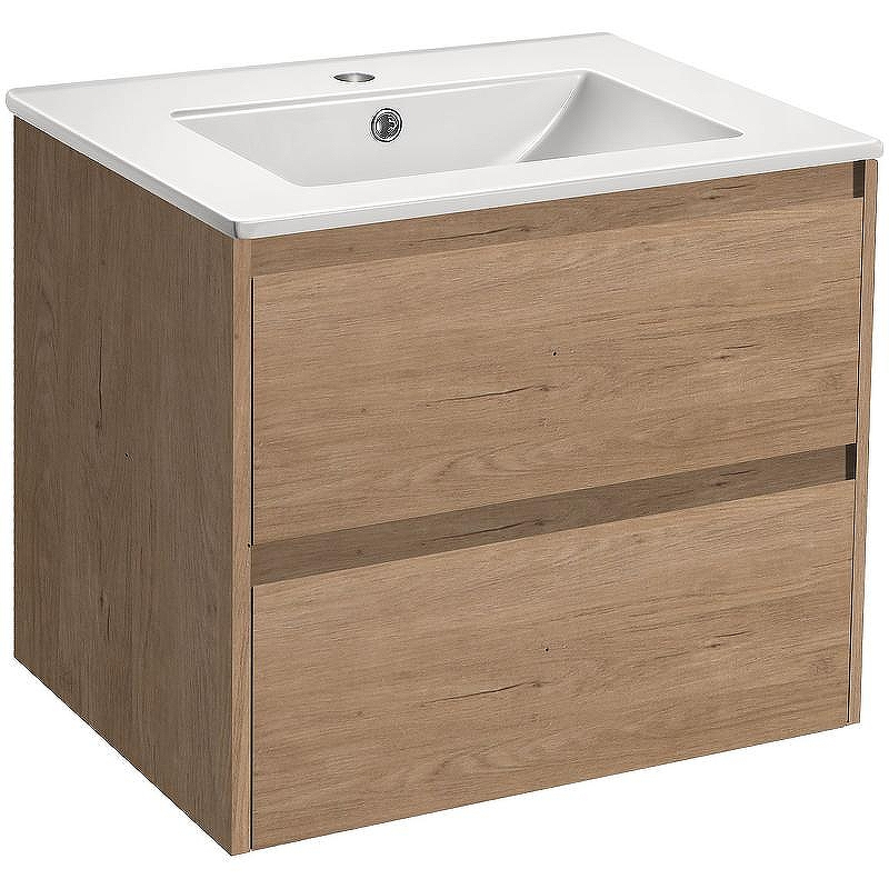 Тумба под раковину Vincea Gio 60 VMC-2G600NO подвесная N.Oak, купить, цена, заказать, магазин, доставка, скидка, промокод, купить, цена, заказать, магазин, доставка, скидка, промокод
