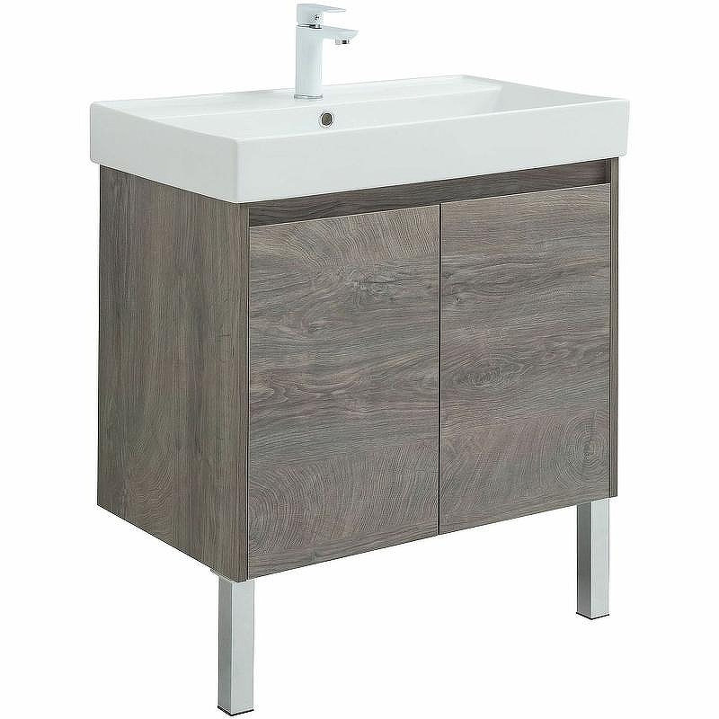 Тумба под раковину Aquanet Nova Lite 75 298851 подвесная Дуб рошелье, купить, цена, заказать, магазин, доставка, скидка, промокод, купить, цена, заказать, магазин, доставка, скидка, промокод