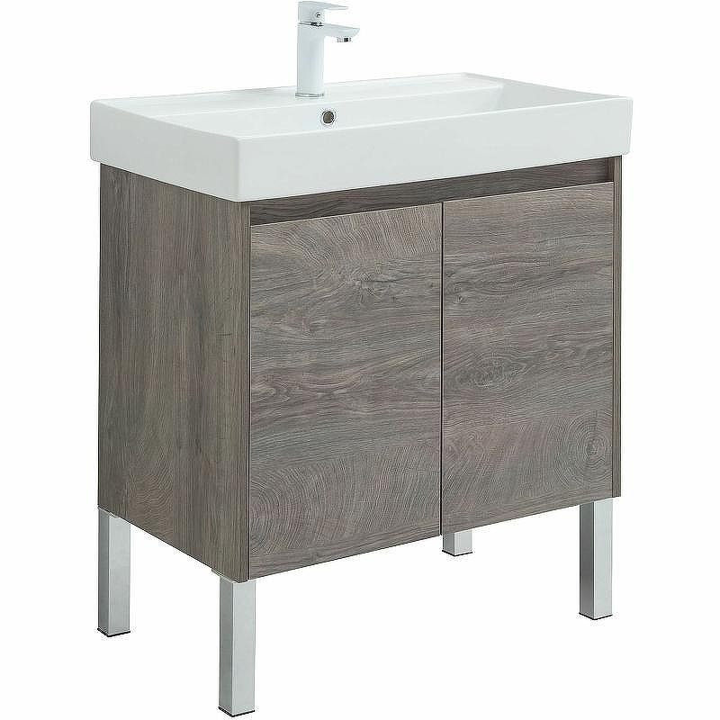 Тумба под раковину Aquanet Nova Lite 75 298851 подвесная Дуб рошелье, купить, цена, заказать, магазин, доставка, скидка, промокод, купить, цена, заказать, магазин, доставка, скидка, промокод