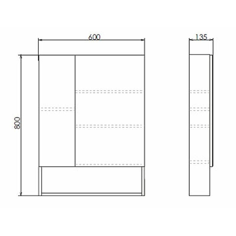 Зеркальный шкаф Comforty Парма 60 00004143488 Дуб дымчатый, купить, цена, заказать, магазин, доставка, скидка, промокод, купить, цена, заказать, магазин, доставка, скидка, промокод
