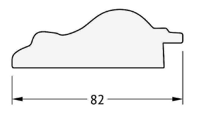 Зеркало Evoform Exclusive 115х55 BY 1242 с фацетом в багетной раме - Старый гипс 82