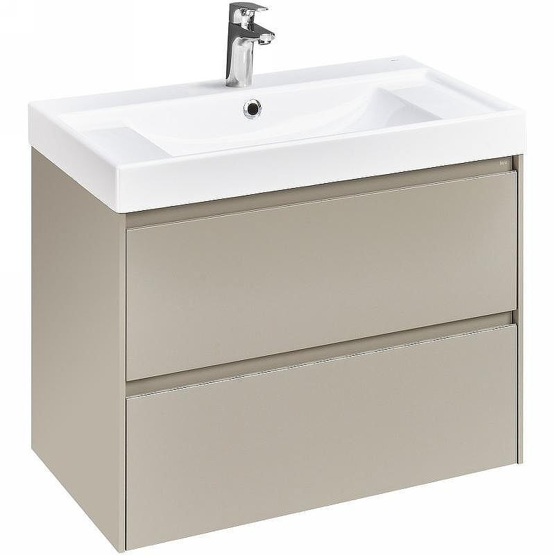 Тумба под раковину Roca Ona 80 A857630510 подвесная Бежево-серый матовый, купить, цена, заказать, магазин, доставка, скидка, промокод, купить, цена, заказать, магазин, доставка, скидка, промокод