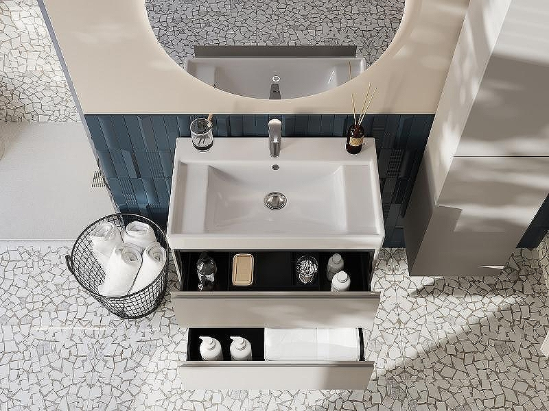 Тумба под раковину Roca Ona 80 A857630510 подвесная Бежево-серый матовый, купить, цена, заказать, магазин, доставка, скидка, промокод, купить, цена, заказать, магазин, доставка, скидка, промокод