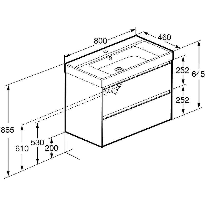 Тумба под раковину Roca Ona 80 A857630511 подвесная Темный вяз, купить, цена, заказать, магазин, доставка, скидка, промокод, купить, цена, заказать, магазин, доставка, скидка, промокод