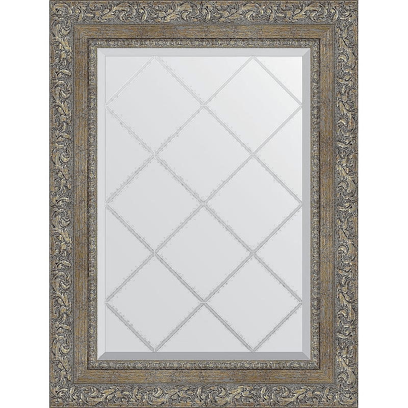 Зеркало Evoform Exclusive-G 72х55 BY 4016 с гравировкой в багетной раме - Виньетка античная латунь 85, купить, цена, заказать, магазин, доставка, скидка, промокод, купить, цена, заказать, магазин, доставка, скидка, промокод