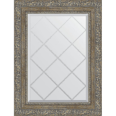 Зеркало Evoform Exclusive-G 72х55 BY 4016 с гравировкой в багетной раме - Виньетка античная латунь 85