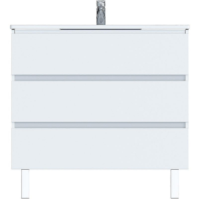 Тумба с раковиной SanVit Кубэ-3 120 kkube3120w Белая глянцевая