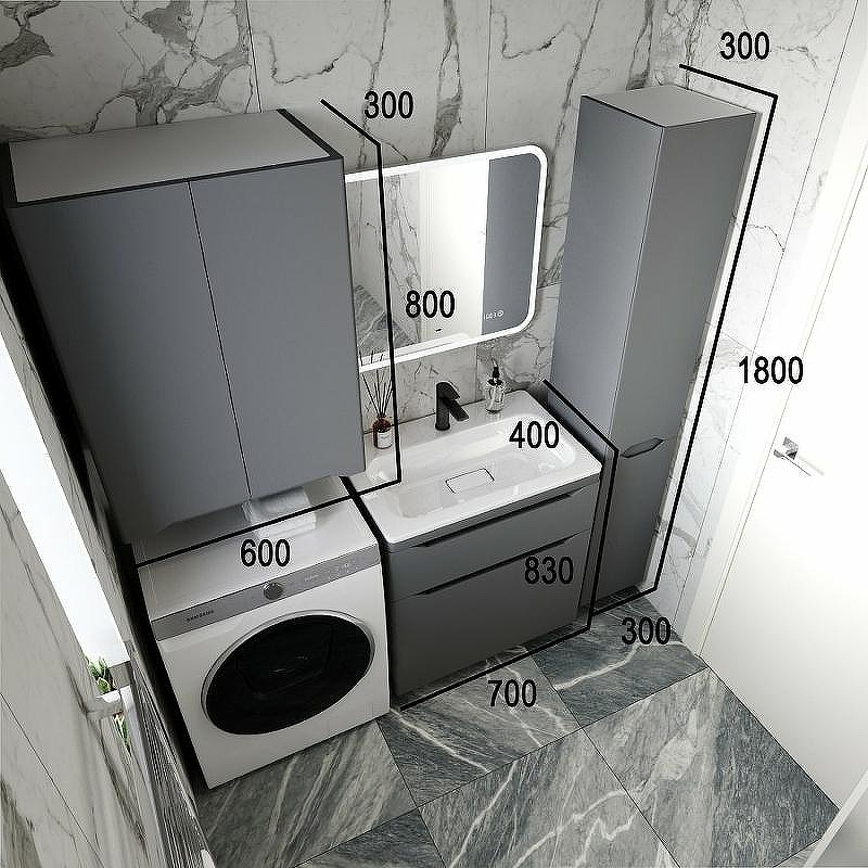 Тумба под раковину Style Line Марелла 70 Люкс Plus СС-00002400 Серый матовый антискрейтч, купить, цена, заказать, магазин, доставка, скидка, промокод, купить, цена, заказать, магазин, доставка, скидка, промокод