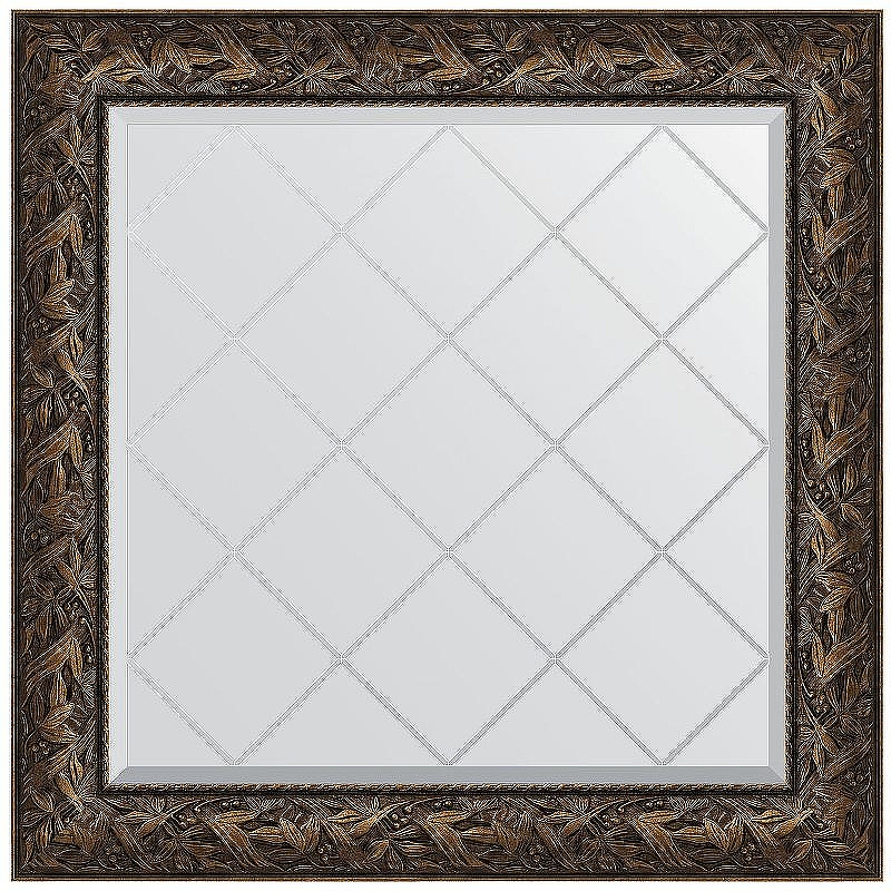 Зеркало Evoform Exclusive-G 89х89 BY 4330 с гравировкой в багетной раме - Византия бронза 99, купить, цена, заказать, магазин, доставка, скидка, промокод, купить, цена, заказать, магазин, доставка, скидка, промокод