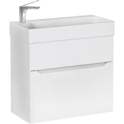 Тумба под раковину Raval Brik 65 Brk.01.65/P/W/RL подвесная Белая