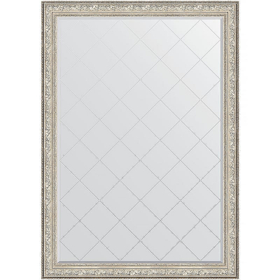 Зеркало Evoform Exclusive-G 190х135 BY 4512 с гравировкой в багетной раме - Виньетка серебро 109