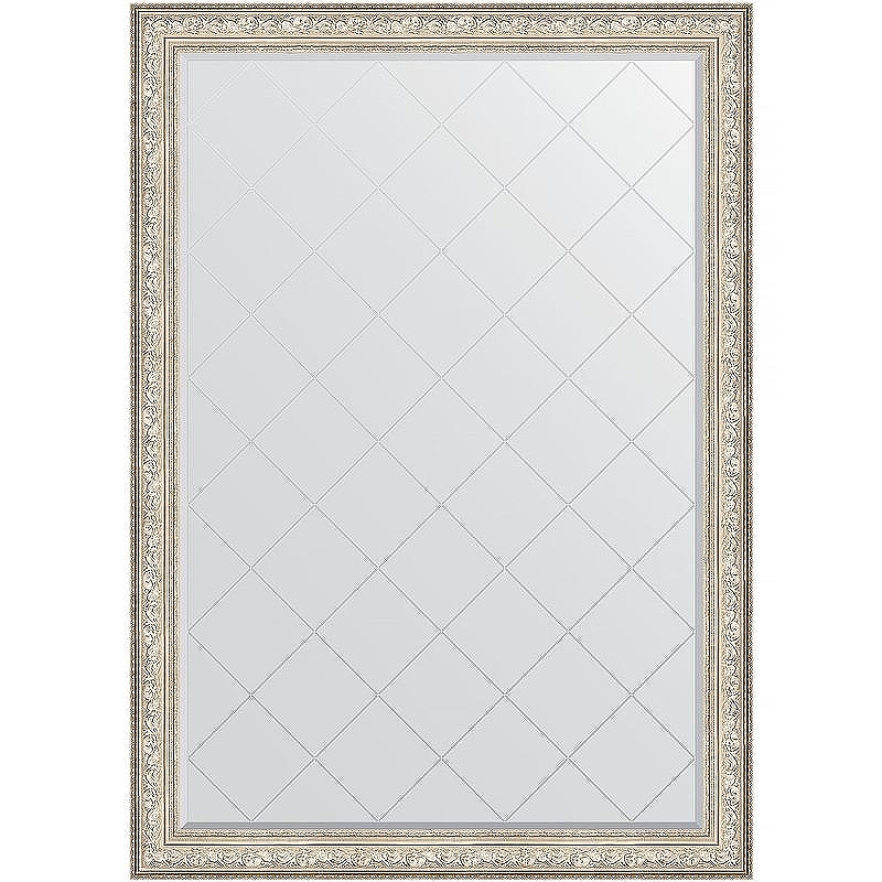 Зеркало Evoform Exclusive-G 190х135 BY 4512 с гравировкой в багетной раме - Виньетка серебро 109, купить, цена, заказать, магазин, доставка, скидка, промокод, купить, цена, заказать, магазин, доставка, скидка, промокод