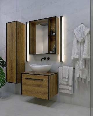 Тумба под раковину Bellezza Бруно 70 4632211090493 подвесная Табакко