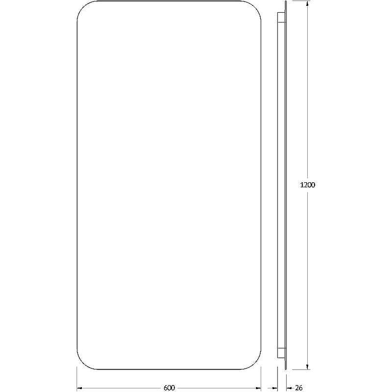 Зеркало Defesto Opti 60x120 DF 2818R с подсветкой 34W-3000К/ИК - выключатель/Теплый белый свет, купить, цена, заказать, магазин, доставка, скидка, промокод, купить, цена, заказать, магазин, доставка, скидка, промокод
