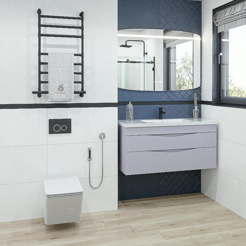 Тумба под раковину Caprigo Lento 120 36216-SF028 подвесная Серая матовая, купить, цена, заказать, магазин, доставка, скидка, промокод, купить, цена, заказать, магазин, доставка, скидка, промокод