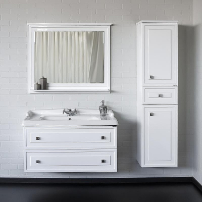 Шкаф пенал Comforty Феррара 40 00004148010 подвесной Белый глянец