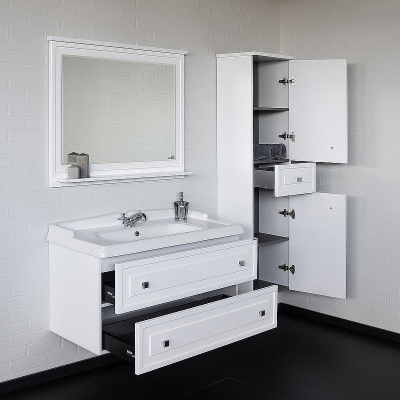 Шкаф пенал Comforty Феррара 40 00004148010 подвесной Белый глянец