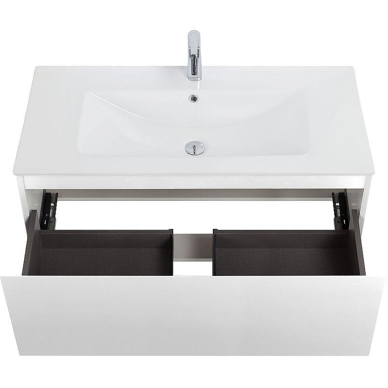 Тумба под раковину Art&Max Latina 100 AM-Latina-1000-1C-SO-BM подвесная Белая матовая, купить, цена, заказать, магазин, доставка, скидка, промокод, купить, цена, заказать, магазин, доставка, скидка, промокод