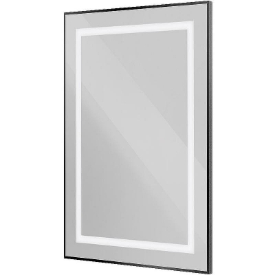 Зеркало BelBagno Kraft 50 SPC-KRAFT-500-800-SENS-NERO с подсветкой Черное с сенсорным выключателем