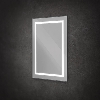 Зеркало BelBagno Kraft 50 SPC-KRAFT-500-800-SENS-NERO с подсветкой Черное с сенсорным выключателем