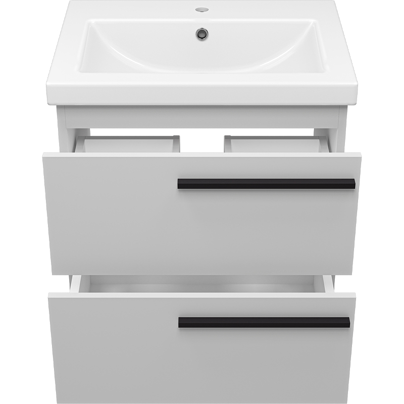 Тумба с раковиной Misty Ненси 60 УТ000014445 подвесная Серая матовая, купить, цена, заказать, магазин, доставка, скидка, промокод, купить, цена, заказать, магазин, доставка, скидка, промокод