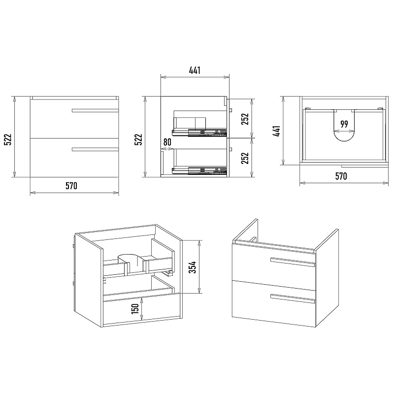 Тумба с раковиной Misty Ненси 60 УТ000014445 подвесная Серая матовая, купить, цена, заказать, магазин, доставка, скидка, промокод, купить, цена, заказать, магазин, доставка, скидка, промокод
