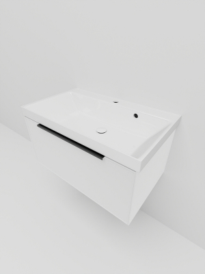 Тумба под раковину La Fenice Simpla 80 FNC-01-SIM-B-80 подвесная Белая матовая
