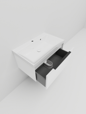 Тумба под раковину La Fenice Simpla 80 FNC-01-SIM-B-80 подвесная Белая матовая