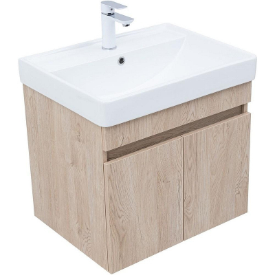 Тумба под раковину Aquanet Оптима 60 344803 подвесная Дуб светлый