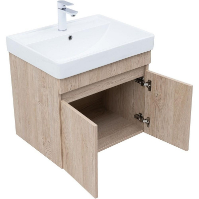 Тумба под раковину Aquanet Оптима 60 344803 подвесная Дуб светлый