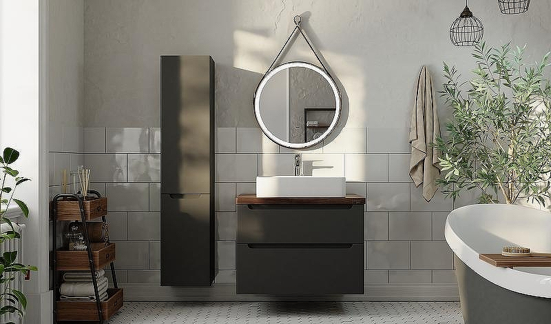 Шкаф пенал Jorno Wood 33 Wood.04.150/P/GR подвесной Серый, купить, цена, заказать, магазин, доставка, скидка, промокод, купить, цена, заказать, магазин, доставка, скидка, промокод