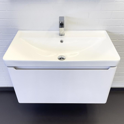 Тумба с раковиной Comforty Арзамас 80-1 00-00017177 подвесная Белая матовая