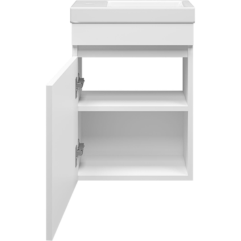 Тумба с раковиной Misty Эко Мини 40 УТ000008384 подвесная Белая, купить, цена, заказать, магазин, доставка, скидка, промокод, купить, цена, заказать, магазин, доставка, скидка, промокод