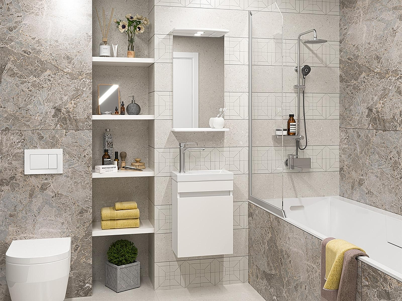 Тумба с раковиной Misty Эко Мини 40 УТ000008384 подвесная Белая, купить, цена, заказать, магазин, доставка, скидка, промокод, купить, цена, заказать, магазин, доставка, скидка, промокод